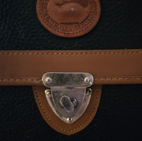 3 pc. Vintage 90s Genuine Dooney & Bourke British AWL Carrier Black Tan Trio - Picture 10 of 11